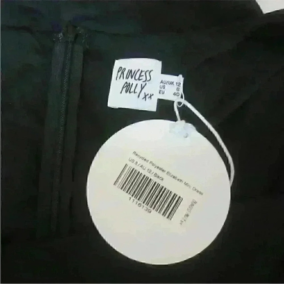 NWT Princess Polly Elizabeth Mini Dress in Black Sz US8 - Picture 6 of 6